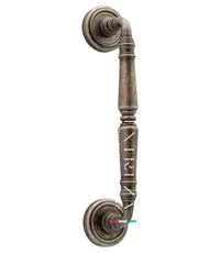 Ручка дверная скоба Extreza "Petra" (Петра) 250 мм (205 мм) на круглых розетках R01