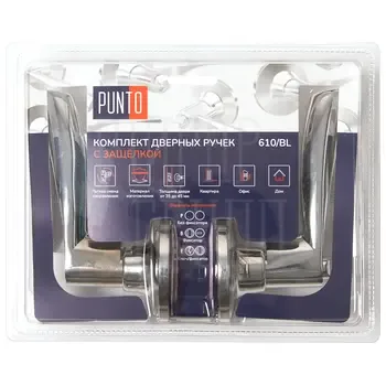 Ручка Punto (Пунто) защелка DK610/BK (фик.)