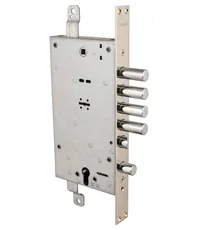 Замок врезной Mottura (Моттура) двухсистемный 54.J787-S MyKey (левый) перекодировка с торца