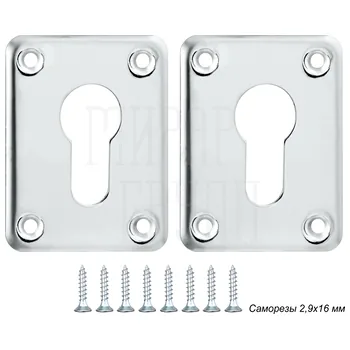 Декоративная Punto (Пунто) накладка ESC083-SS (нержавейка) на цилиндр (1 пара) 1