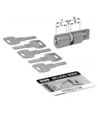 Цилиндровый механизм ключ-вертушка AGB 20-8-20 CG2016.24.24 для стеклянного полотна