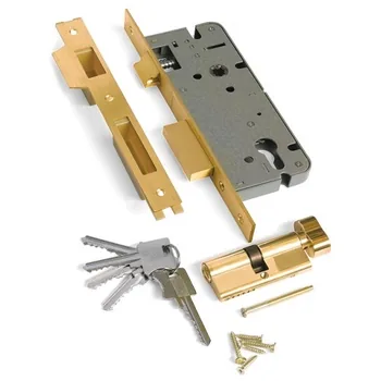 Замок врезной с защелкой Archie L03-45-70 TR ключ-вертушка (англ.)