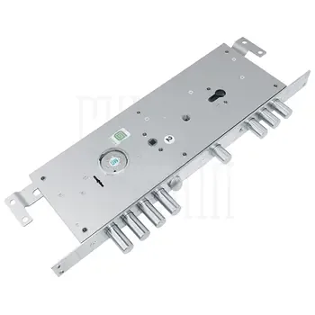 Замок Guardian (Гардиан) врезной двухсистемный ЗВ 25.14 Т (лев) с тягами (без накл) 5+1 кл (длин. кл. 54 мм) /123:453/