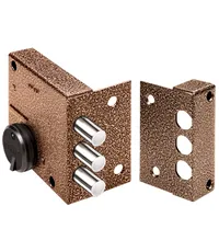 Замок Elbor (Эльбор) накладной сувальдный Кремень 1.04.51.МА (медный антик) дл. ключ