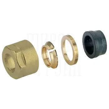 Переходник Carlo Poletti Brass "Wood" для металлопласт. трубы на 2*16 мм