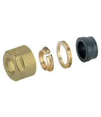 Переходник Carlo Poletti Brass "Wood" для металлопласт. трубы на 2*16 мм латунь