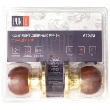 Ручка Punto (Пунто) защелка DK672 ET (кл./фик.)