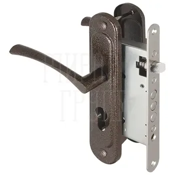 Корпус Ajax (Аякс) врезного замка с ручками на планке KIT А5-3155/3 W/B