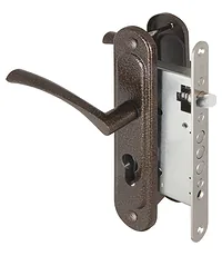 Корпус Ajax (Аякс) врезного замка с ручками на планке KIT А5-3155/3 W/B