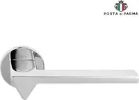 Дверная ручка на круглой розетке PORTA DI PARMA "Ama" полированный хром
