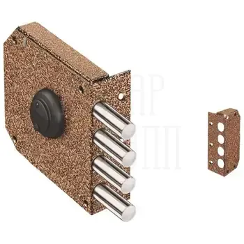 Замок Elbor (Эльбор) накладной сувальдный Базальт 1.05.51.КМА (медный антик) /20425/