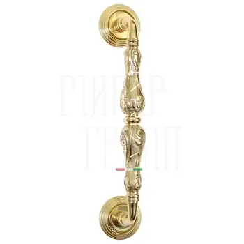 Ручка дверная скоба Extreza "Greta" (Грета) на круглых розетках R05