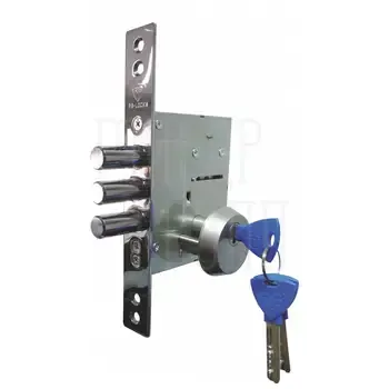 Замок врезной механический цилиндровый с броненакладкой Rav Bariach R80