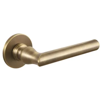 Дверная ручка из латуни Ghobestir "CITY Collection" G035 на тонком круглом основании