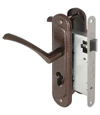 Корпус Ajax (Аякс) врезного замка с ручками на планке KIT А7-5555/3 W/B MOS