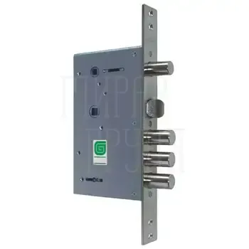 Замок Guardian (Гардиан) врезной сувальдный с задвижкой и защёлкой ЗВ 30.12 4 кл. /123:107/