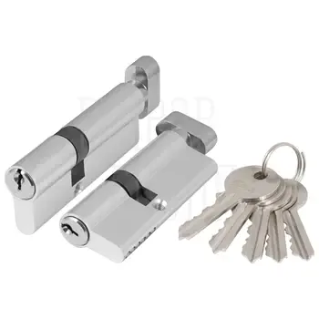 Цилиндровый механизм Ajax (Аякс) (AX102/80) AX1002Knob 80 (35+10+35) CP с вертушкой