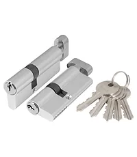 Цилиндровый механизм Ajax (Аякс) (AX102/80) AX1002Knob 80 (35+10+35) CP с вертушкой