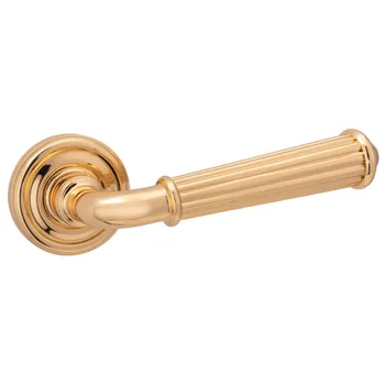 Дверная ручка из латуни Ghobestir "СLASSIC Collection" 038 на круглом основании