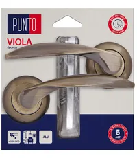 Дверная ручка Punto (Пунто) на круглой розетке "VIOLA" HD