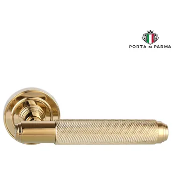 Дверная ручка на круглой розетке PORTA DI PARMA "Exa Zig"