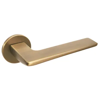 Дверная ручка из латуни Ghobestir "CITY Collection" C332 на тонком круглом основании