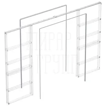 Комплект Armadillo (Армадилло) для обрамления пенала для двухстворчатой двери SLD.Comfort-PENAL frame 1800/2900 AL