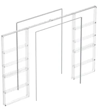 Комплект Armadillo (Армадилло) для обрамления пенала для двухстворчатой двери SLD.Comfort-PENAL frame 1800/2900 AL