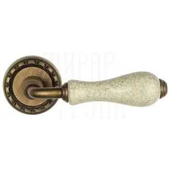 Дверная ручка на розетке Venezia "COLOSSEO" c кракелюром D2