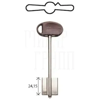 Заготовка ключа для накладных сувальдных замков Mottura 92106BLU5