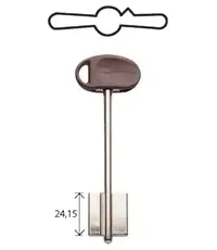 Заготовка ключа для накладных сувальдных замков Mottura 92106BLU5