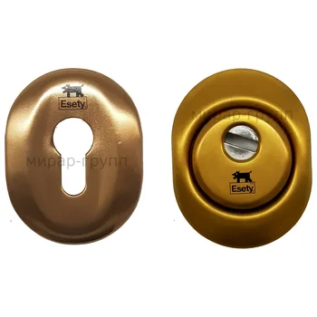 Комплект на входную дверь: броненакладка A615 + внутренняя накладка под цилиндр A618 (совместим с любой дверью и личинкой)