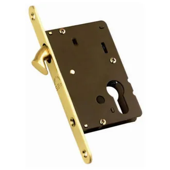 Замок врезной SAB 0230050 PZ под цилиндр для раздвижной двери штульп 22/3/158 отв. пл. 0362