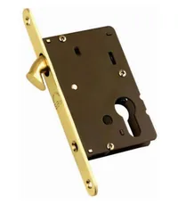 Замок врезной SAB 0230050 PZ под цилиндр для раздвижной двери штульп 22/3/158 отв. пл. 0362