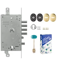 Замок Mottura (Моттура) врезной двухсистемный 54.Y787-S MyKey (левый) (накладки 95.323-95.324 CR) ключ 60 мм