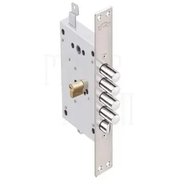 Корпус Elbor (Эльбор) врезного замка с защёлкой Рубин 1.08.21 с тягами /56152/