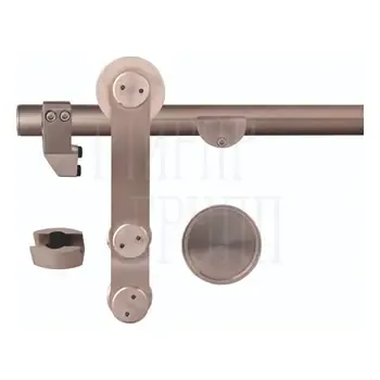 Раздвижная система для 1 стеклянной двери CORONA GL-80 (ролики, доводчики, трэк 2000 мм)