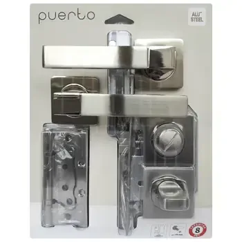 Комплект дверной фурнитуры PUERTO "Песто"(ручка, завертка, защелка с/у, петли безВР) SET 521-02 2070PL 2S