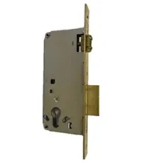 Замок врезной цилиндровый 2 оборота 1 плоский ригель роликовая защелка CISA 5C621.50.0