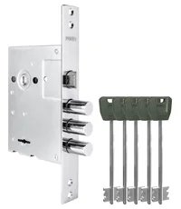 Замок Punto (Пунто) врезной сувальдный MDV30/S-65.77 (длинный ключ) тех.уп.