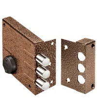 Замок Elbor (Эльбор) накладной сувальдный Кремень 1.04.62.КМА (медный антик)