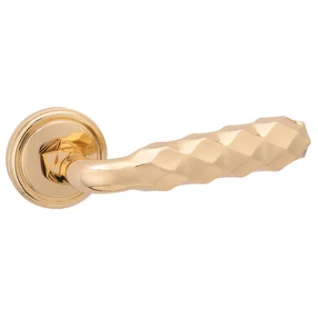 Дверная ручка из латуни Ghobestir "NEW Collection" 052 на круглом основании