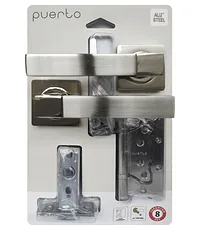Комплект дверной фурнитуры PUERTO (ручка, защелка м/к, петли безВР) SET 521-02 5-45PL 2S