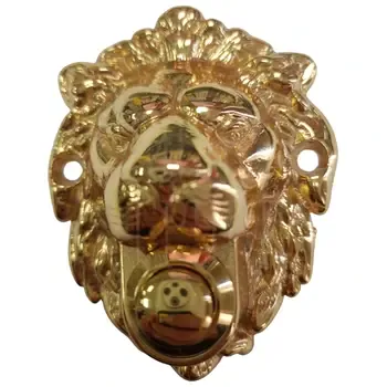 Кнопка электрического звонка "LION" 79x62x30, (материал - латунь)