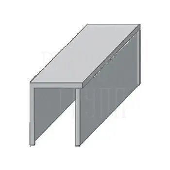 Направляющая НИЖНЯЯ для раздвижных дверей П-образная INM
