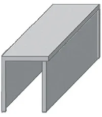 Направляющая НИЖНЯЯ для раздвижных дверей П-образная INM