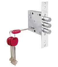 Замок Kale kilit (Кале килит) врезной сувальдный 447/L (кл. 75 мм)