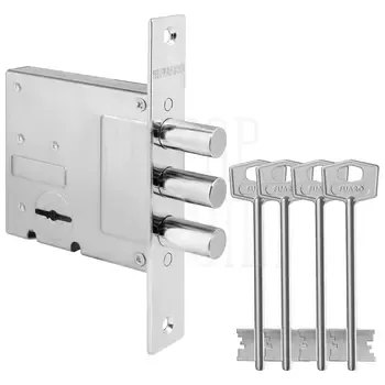 Замок Fuaro (Фуаро) врезной сувальдный MDV812/S-60.00.3R14 4key