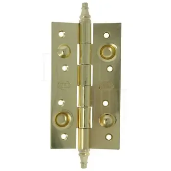 Петля дверная универсальная латунная противосъемная Amig 561 150x82x3 с колпачком