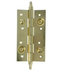 Петля дверная универсальная латунная противосъемная Amig 561 150x82x3 с колпачком